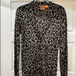 Tory Burch Leopard Cardigan